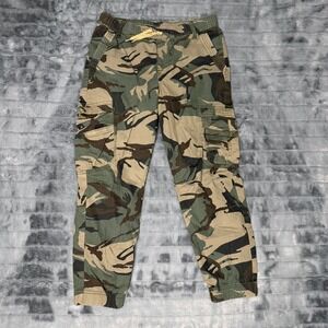 Wrangler Boys Camo Cargo Jogger Pants Green Husky Size 12 109MGHW7E